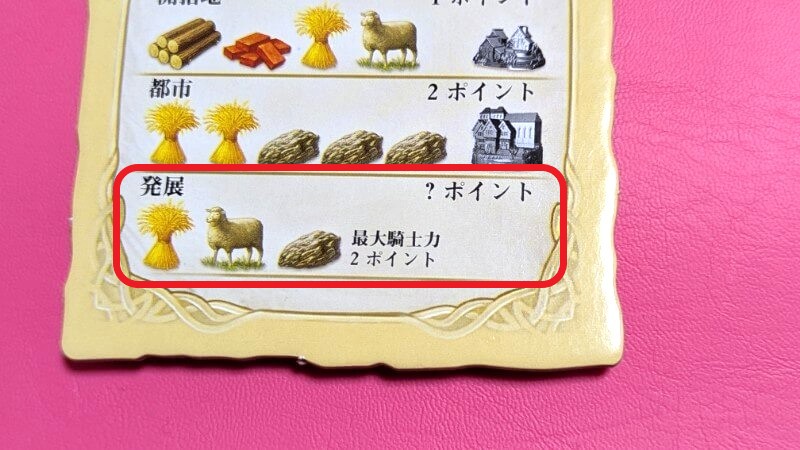 発展カードを買うための費用
